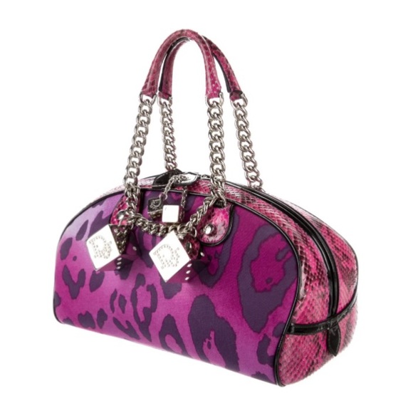 Vintage Dior Python-Trimmed Gambler - Picture 2 of 5